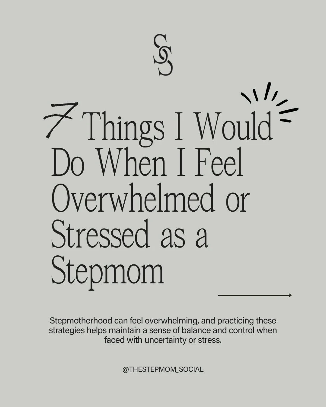 Stepmom life can be challenging and stressful and honestly so can the other parts of your life. Next time you feel overwhelmed or stressed remember there are things you can do to acknowledge your feelings and move through them. 

Save this post for t