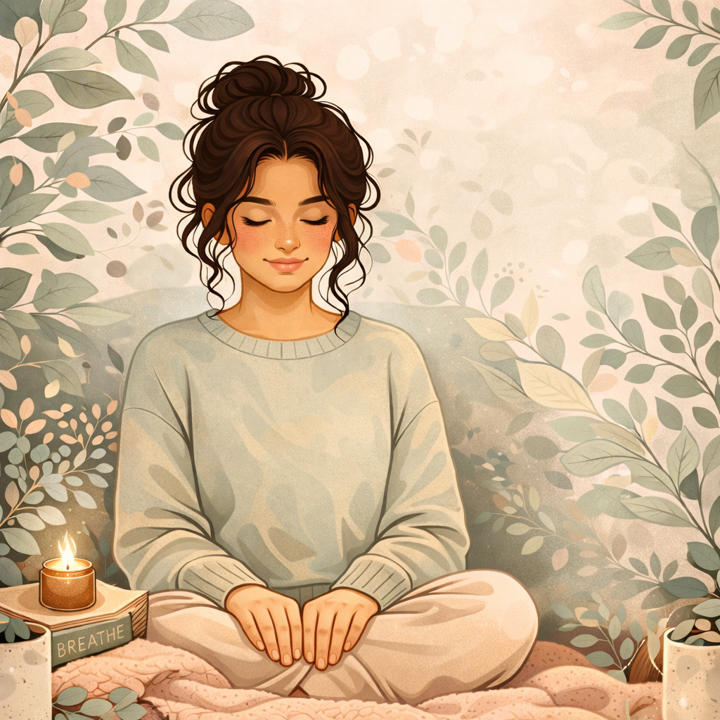 peaceful reflection moment supporting mental wellness