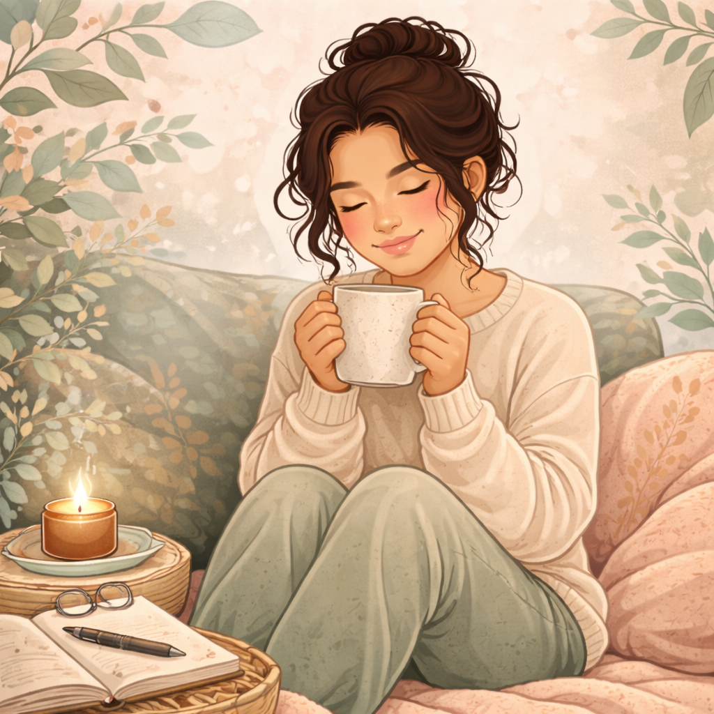peaceful reflection moment supporting mental wellness