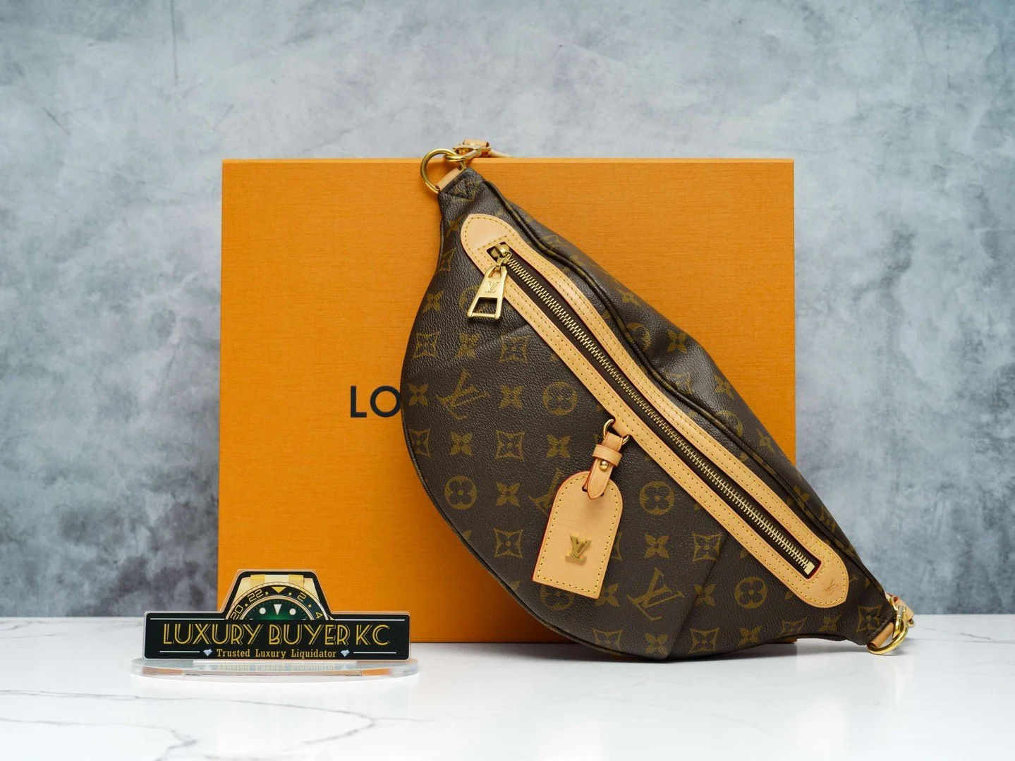 Classic LV monogram wrapped in a pure streetwear silhouette. The gold zips and leather accents do all the talking. Pull up now to our new storefront to see the full rotation.