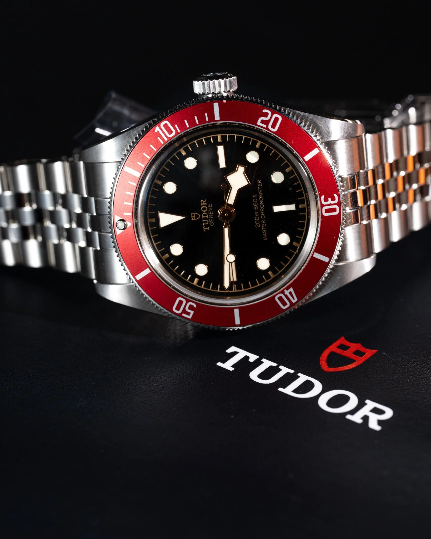 Tudor Black Bay Dive Watch with Red Bezel