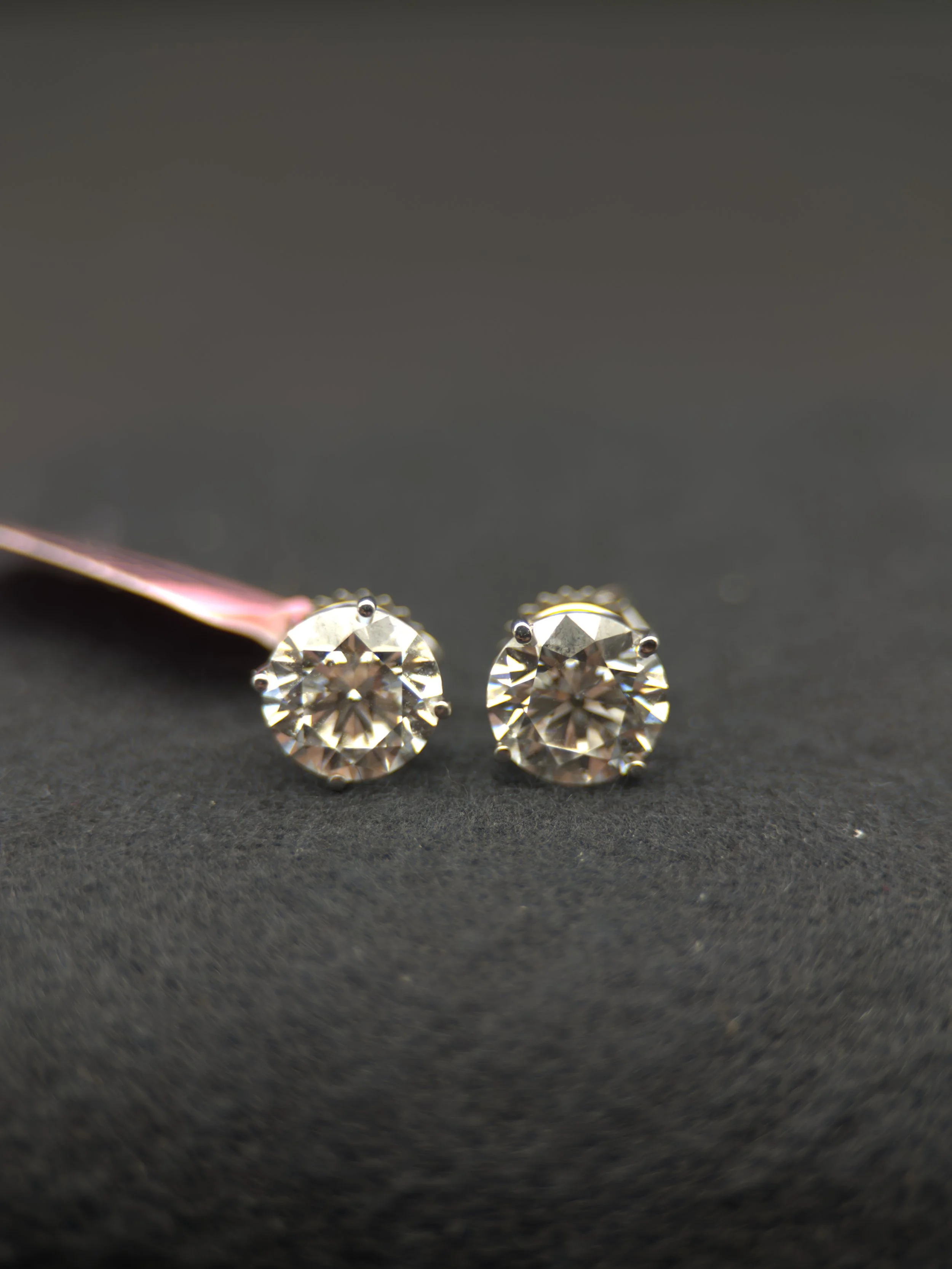 Lab Grown Diamond 4-Prong Basket Screwback Stud Earrings 4.00CTW