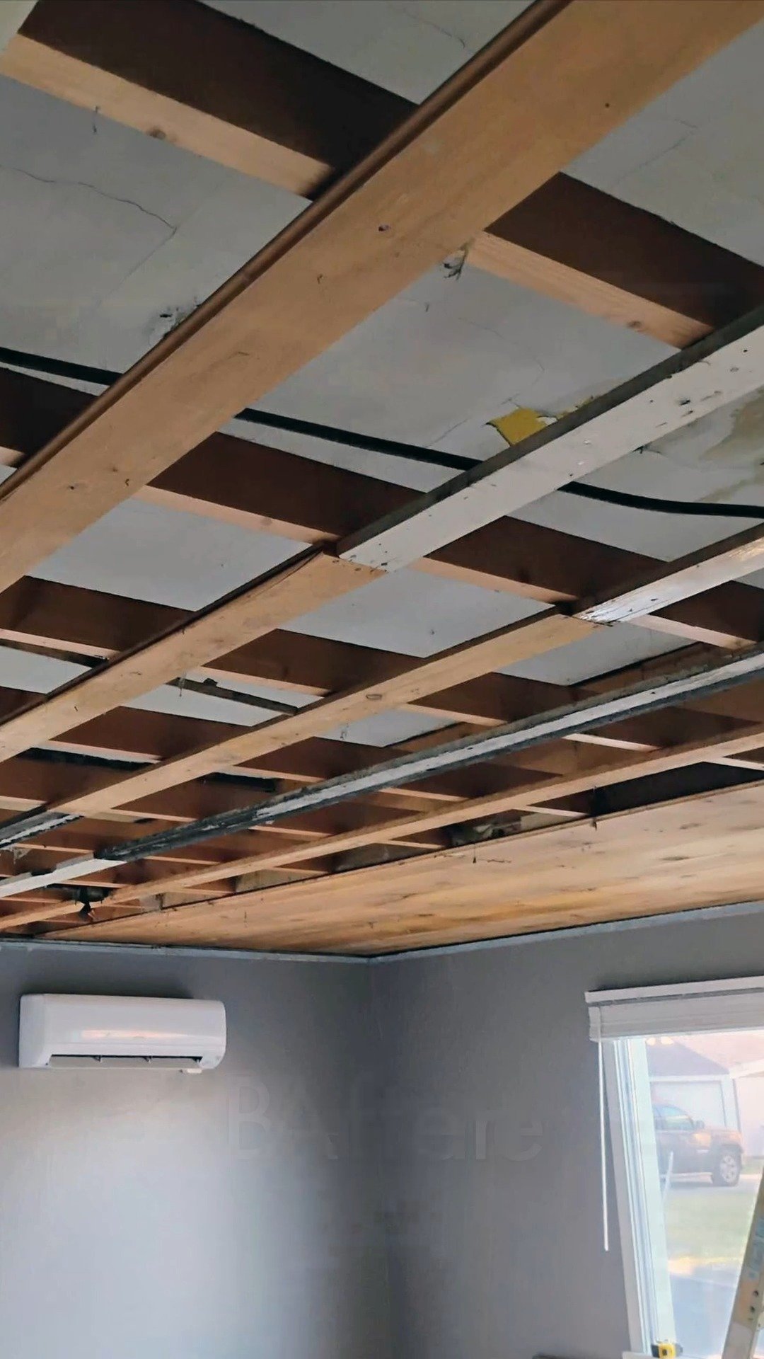 This drop ceiling HAD to go! #remodel 🏠