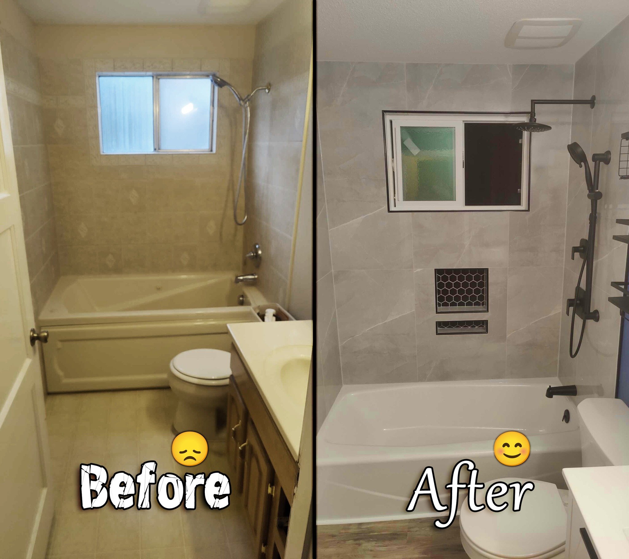 Bathroom in need of a refresh? Let us help craft the clean, modern look you've been dreaming of! 🛠 #bathroomremodel