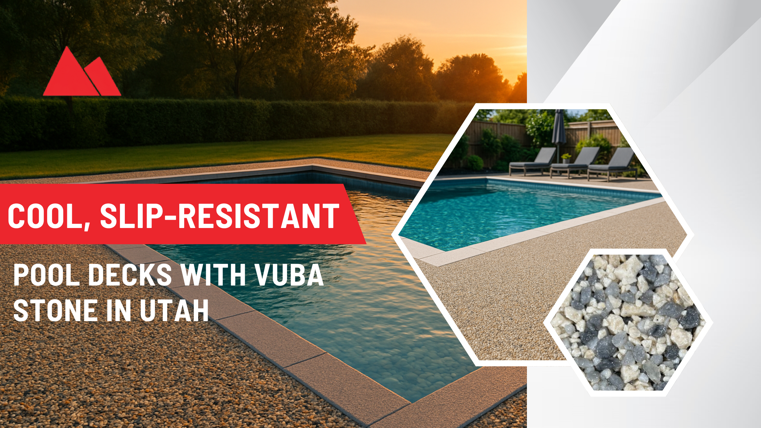 Cool, Slip-Resistant Pool Decks with Vuba Stone in Utah