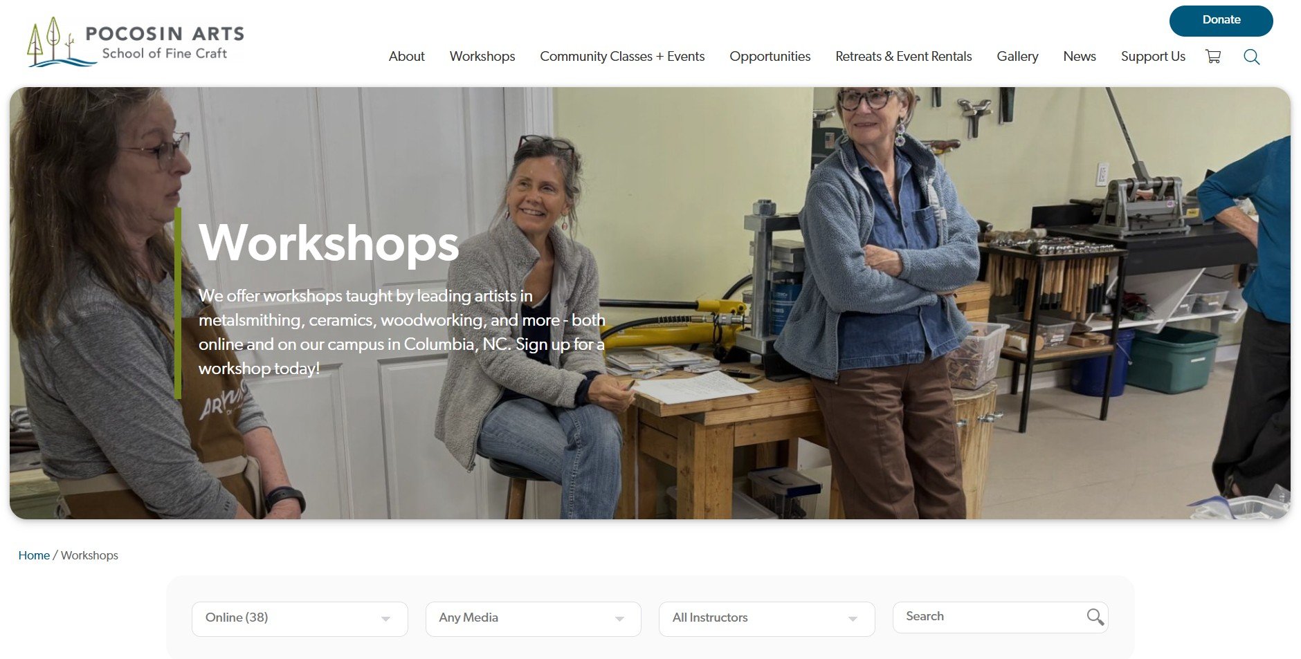 Pocosin Arts Online Workshops