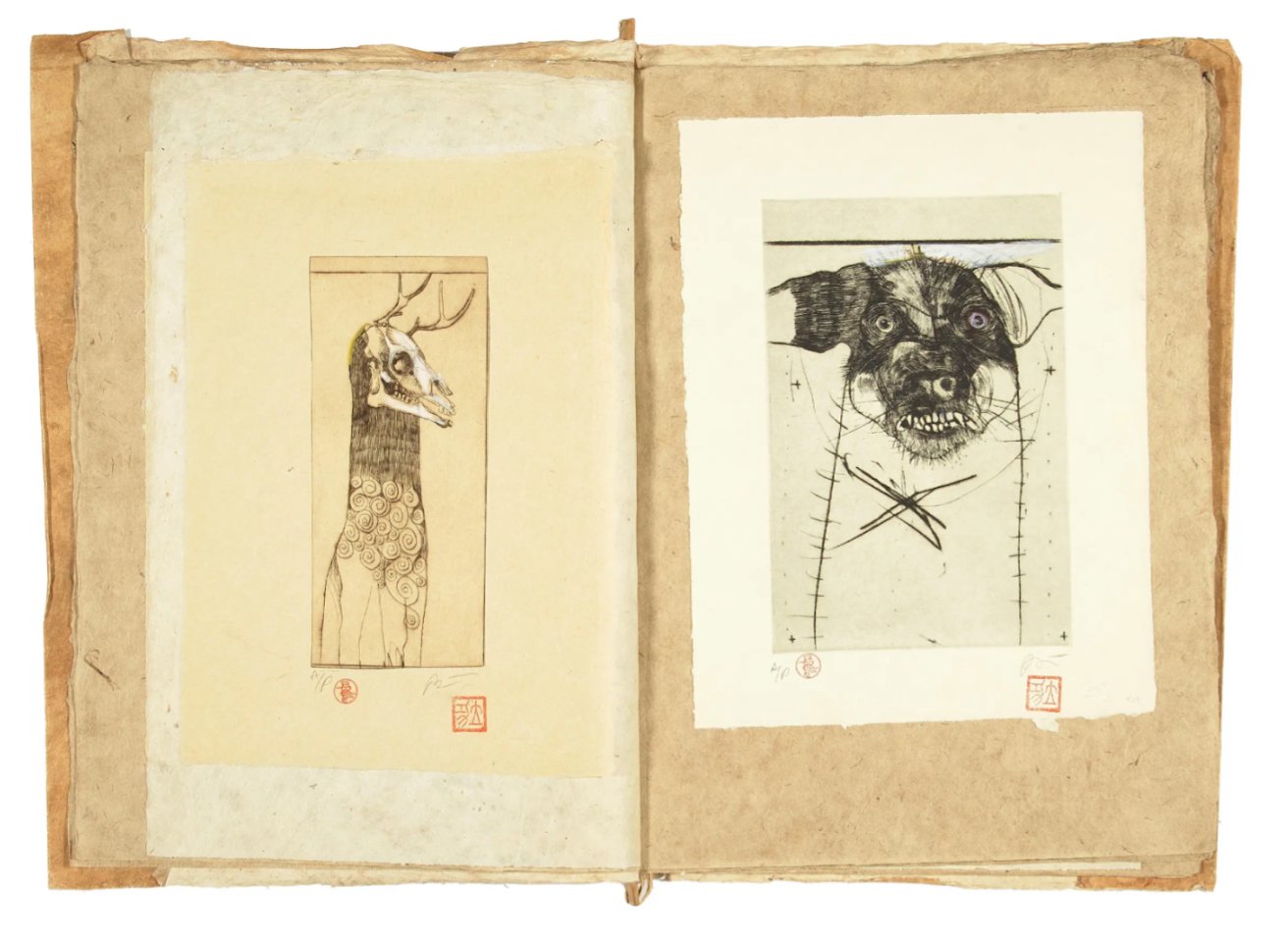 RICK BARTOW | Handmade Book of Dry Point Sketches and Original Works