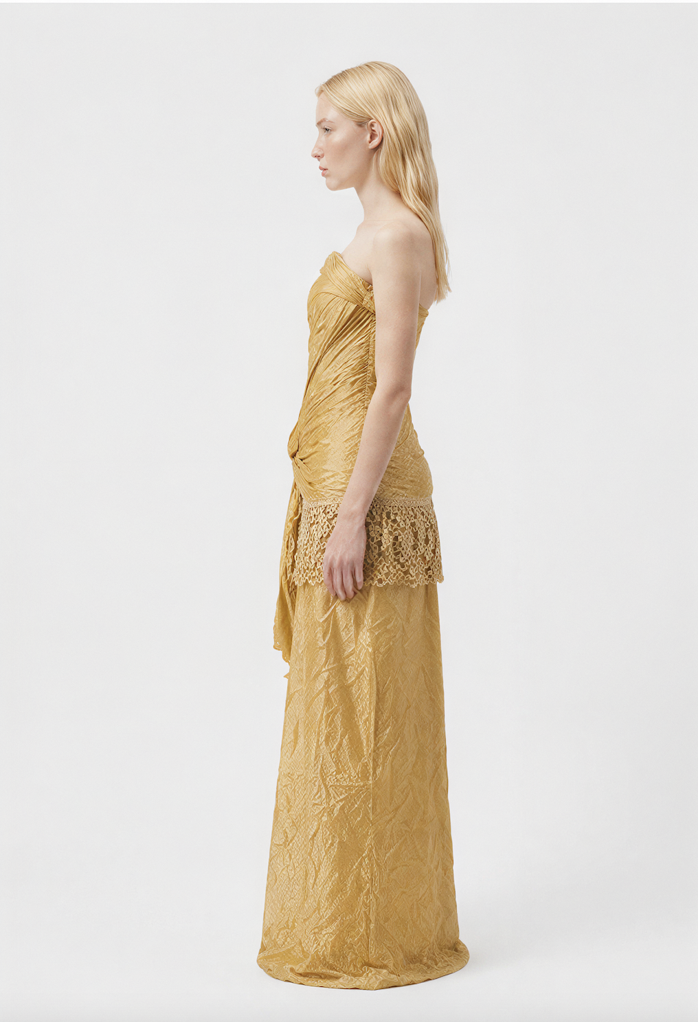 Cristina Yellow Taffeta Gown