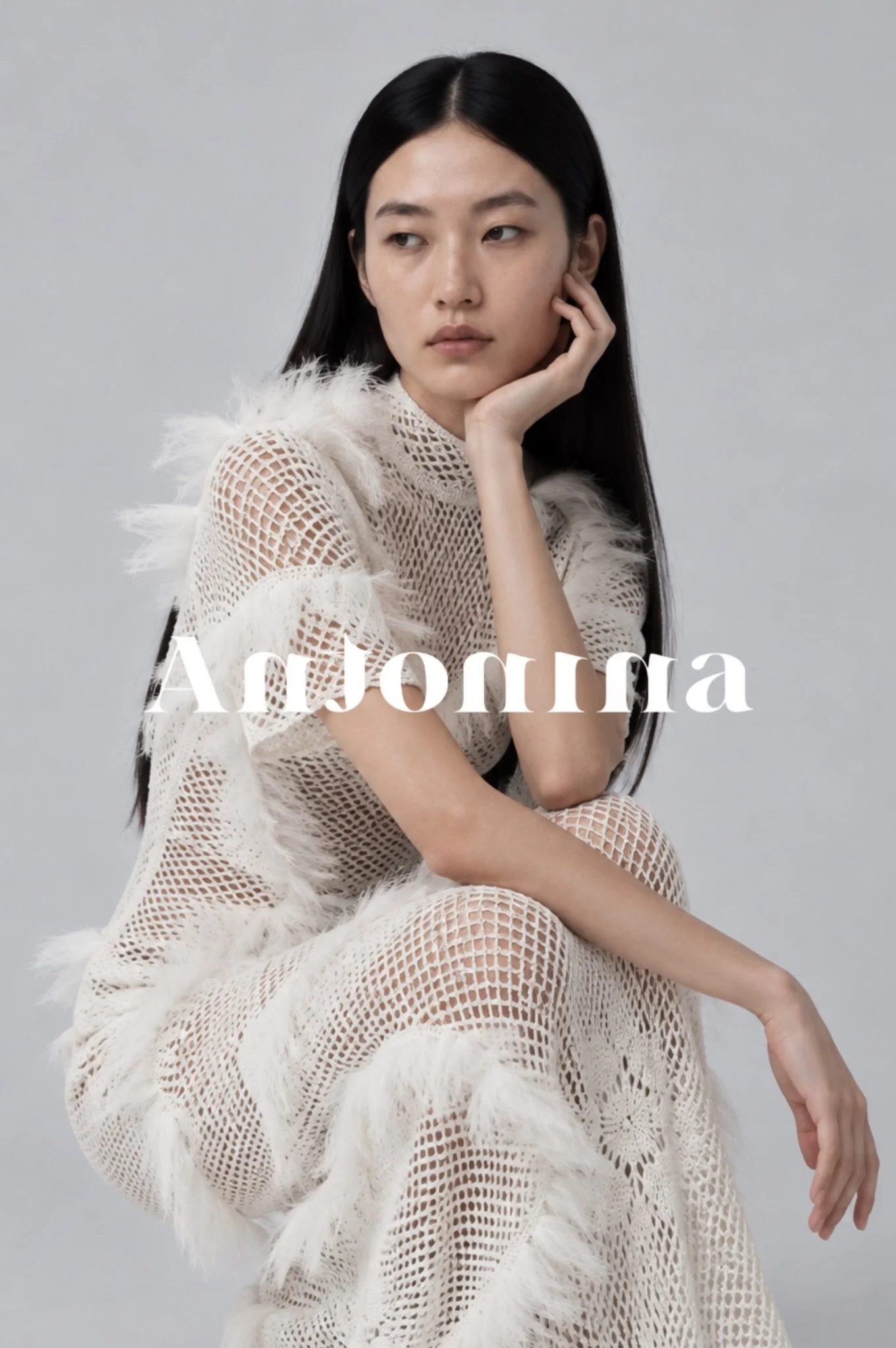 White Crochet Feather Dress
