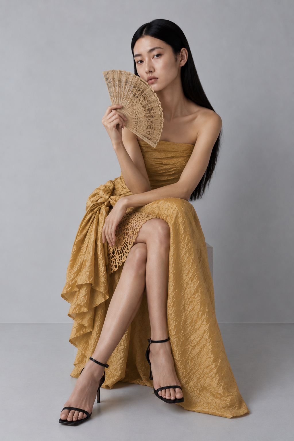 Cristina Yellow Taffeta Gown