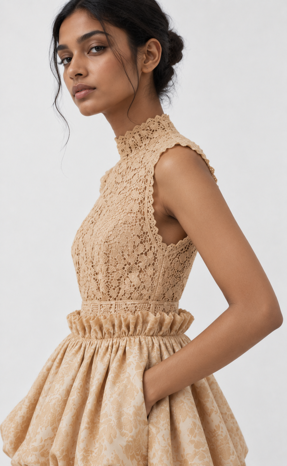 Eva Venetian Damask Bubble Dress