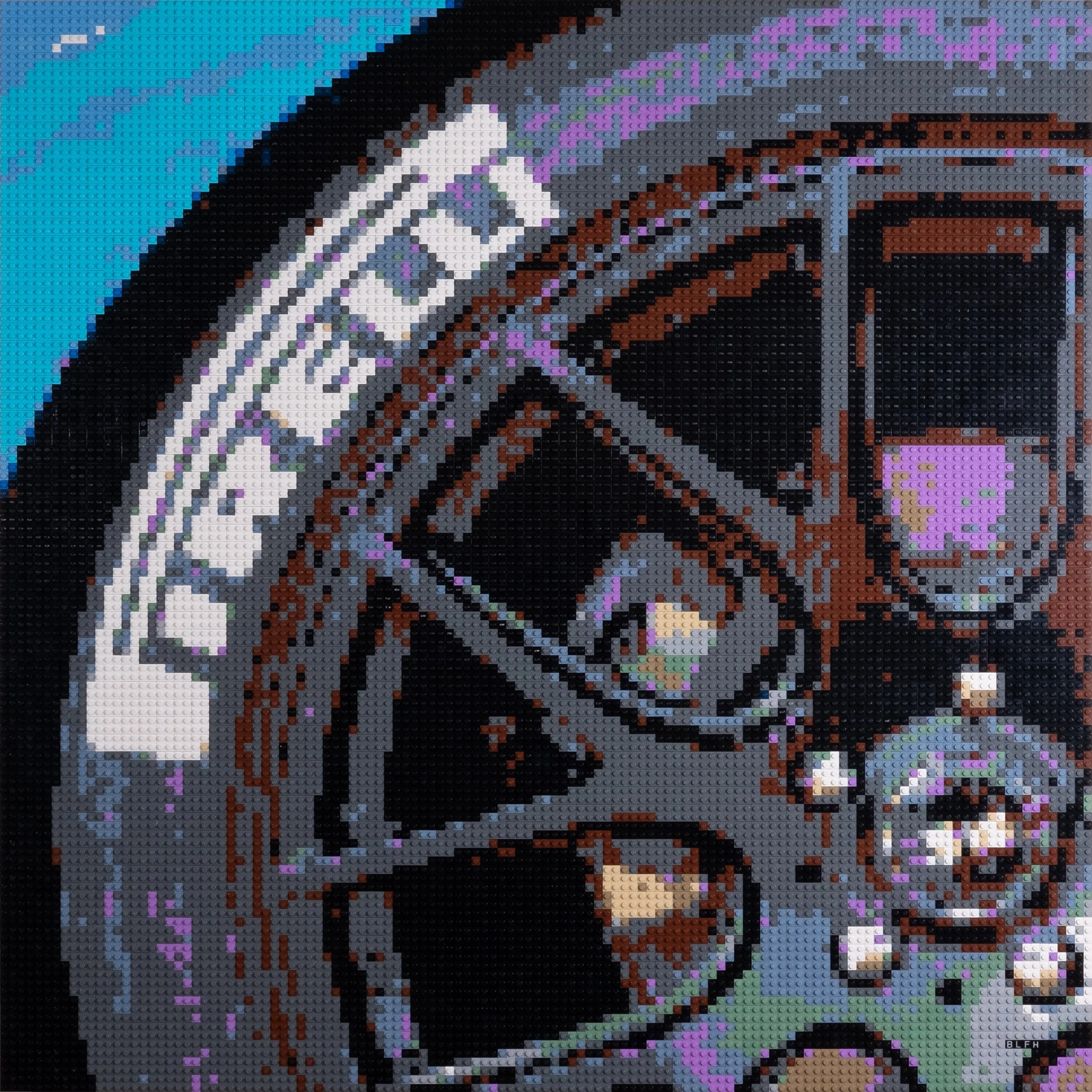 8"x8" Acrylic Mosaic Block - The Smell of Rubber