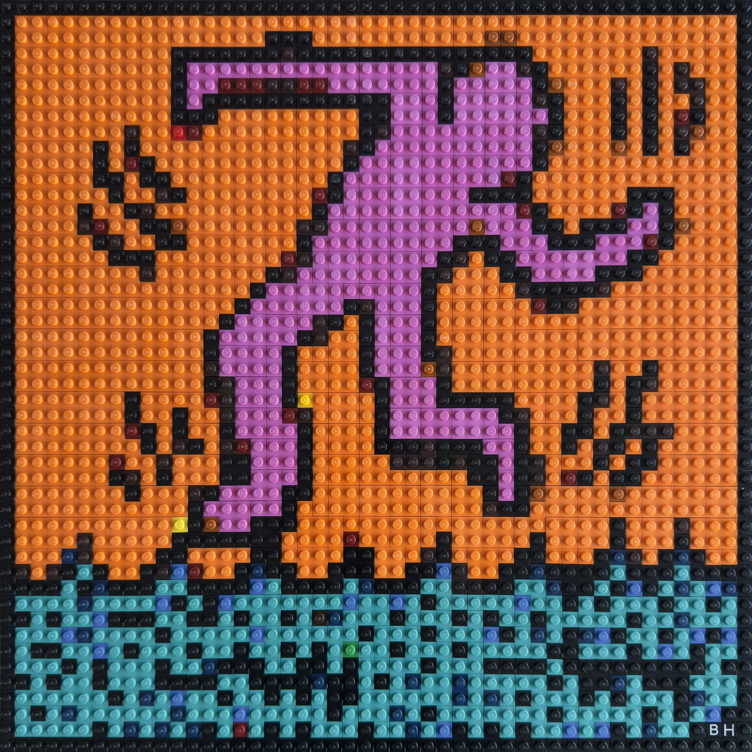 8"x8" Acrylic Mosaic Block - Water
