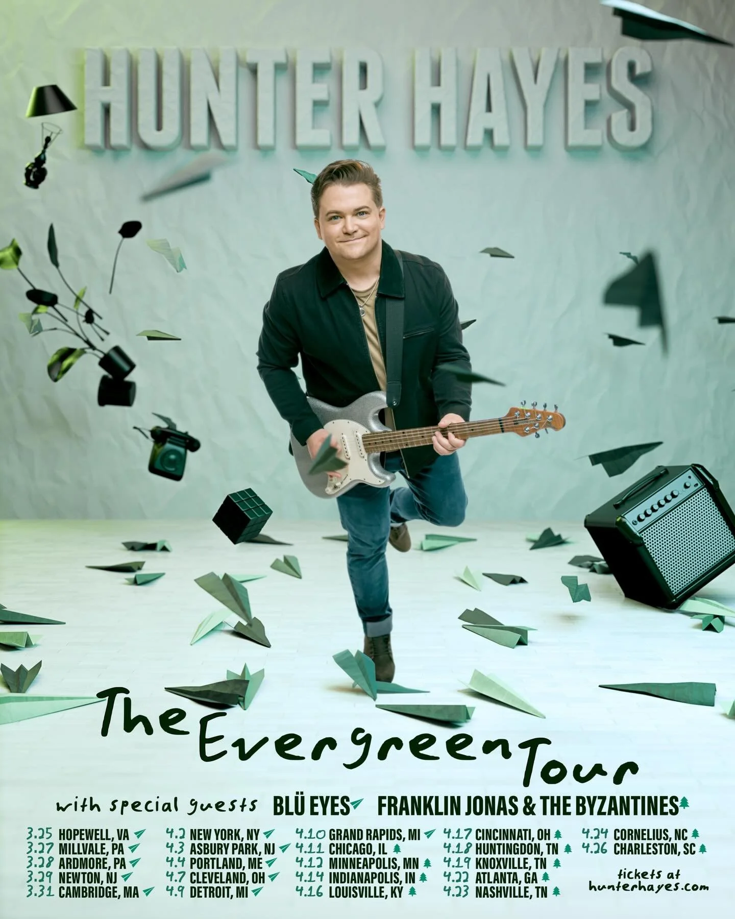 Don&rsquo;t miss @hunterhayes on The Evergreen Tour this spring! Tickets on sale 12/12 at 10am local. Head to hunterhayes.com to get your tickets 🎟️ 🌲

#relianttalentagency #reliantclient #hunterhayes