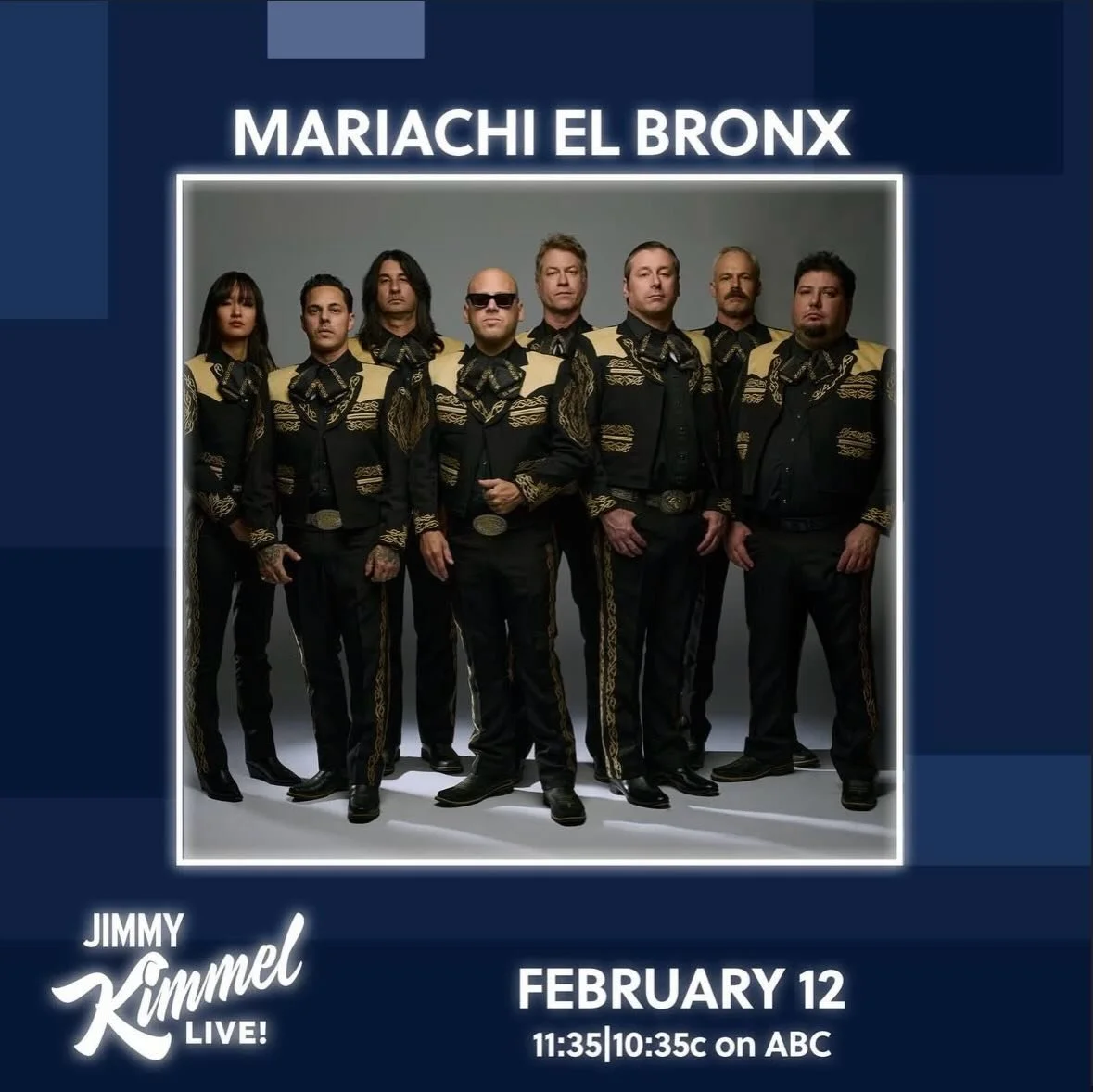 Catch our own @bronxovision on @jimmykimmellive TONIGHT at 11:35 ET/10:35 CT! 🎶

#relianttalentagency #reliantclient #mariachielbronx