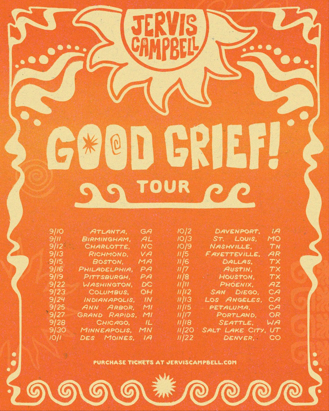 There are better, better days ahead with @jerviscampbell taking his GOOD GRIEF! Tour across the U.S. this fall! Grab tickets while you still can at https://www.jerviscampbell.com.

#relianttalentagency #reliantclient #jerviscampbell