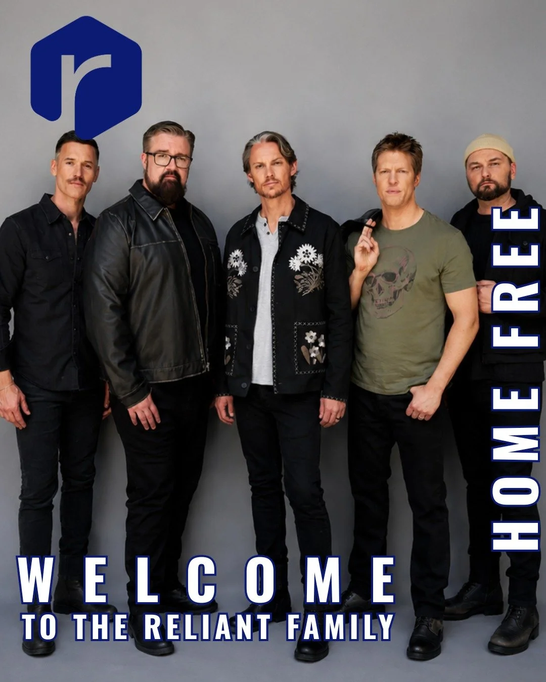 We are excited to welcome Home Free to Reliant Talent Agency!

All-vocal Country entertainers Home Free have made their mark on the music scene, racking up over 720,000 album equivalents globally; embarking on major international tours; amassing 860+