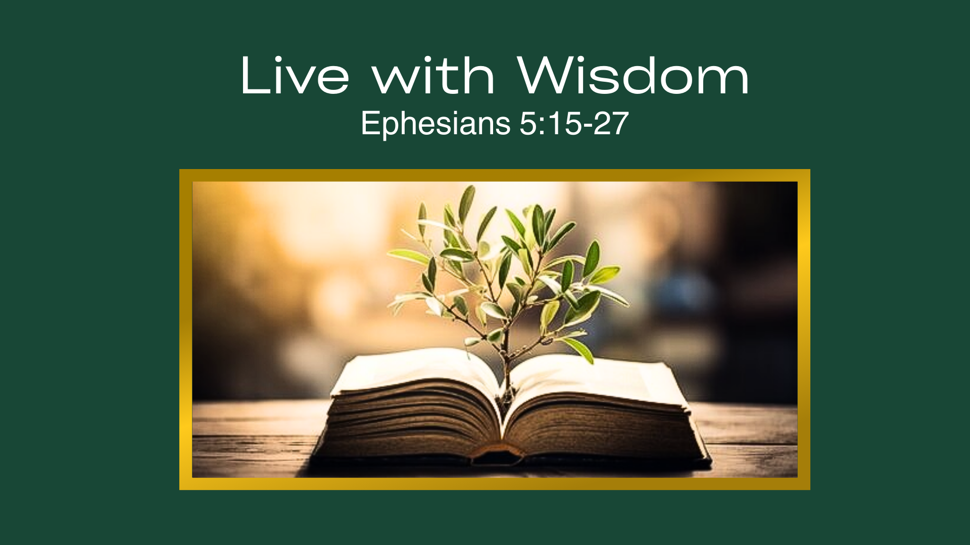 Live with Wisdom