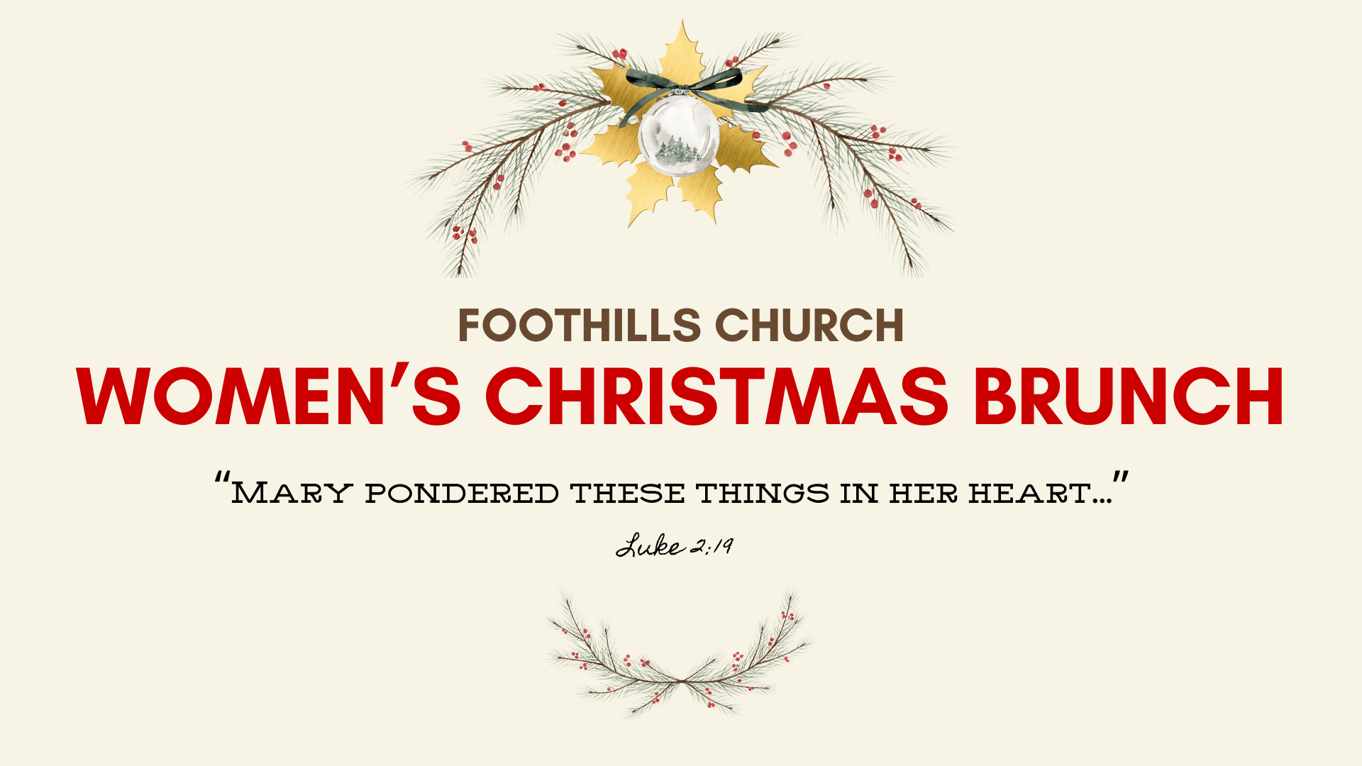 Mary Pondered These Things in Her Heart