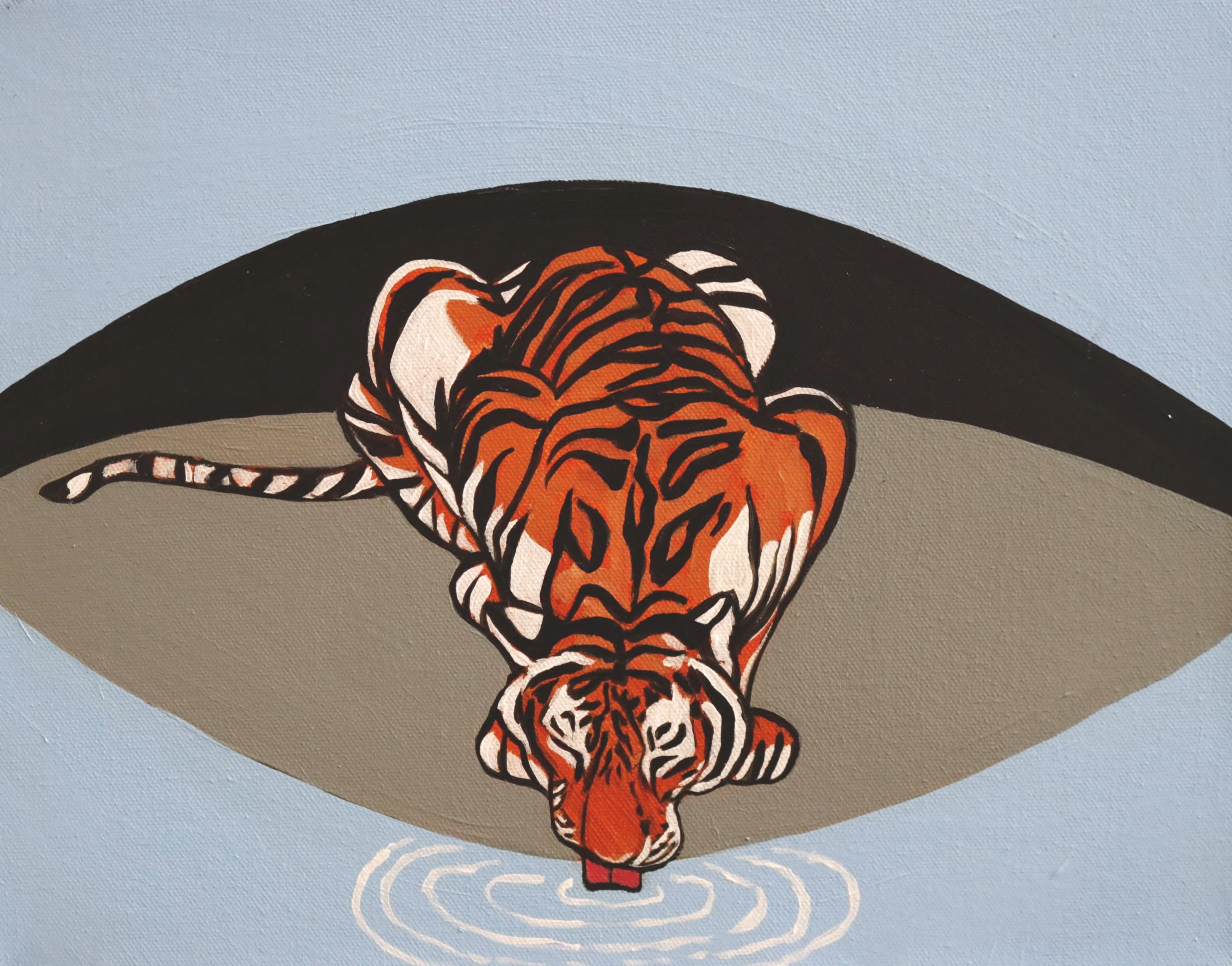 "Sip" 
14" x 11" 
Acrylic on Gallery Canvas
Enquire to purchase. 
Available June 1st, 2026