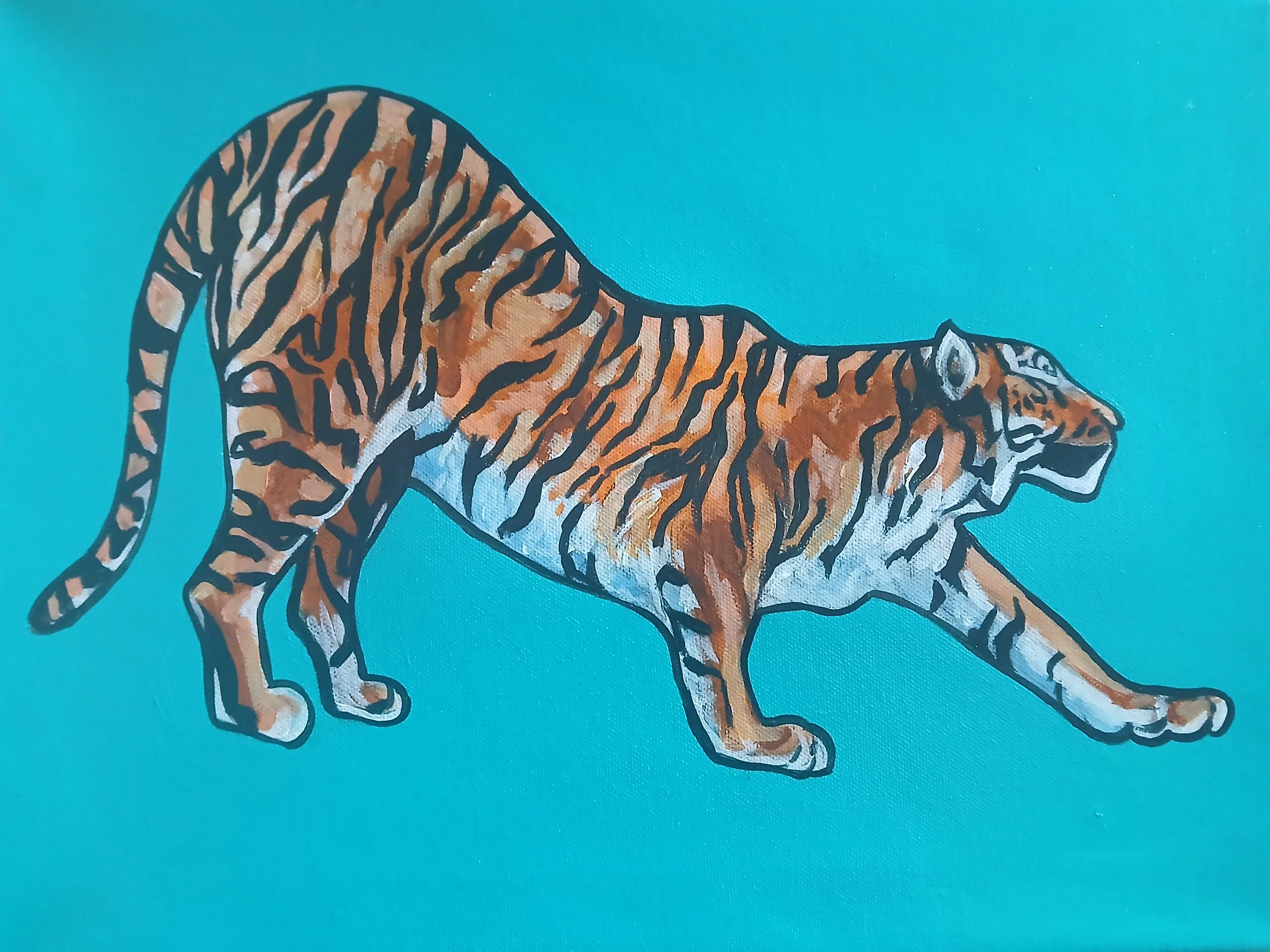 "Stretch" 
14" x 11" 
Acrylic on Gallery Canvas
Enquire to purchase. 
Available June 1st, 2026