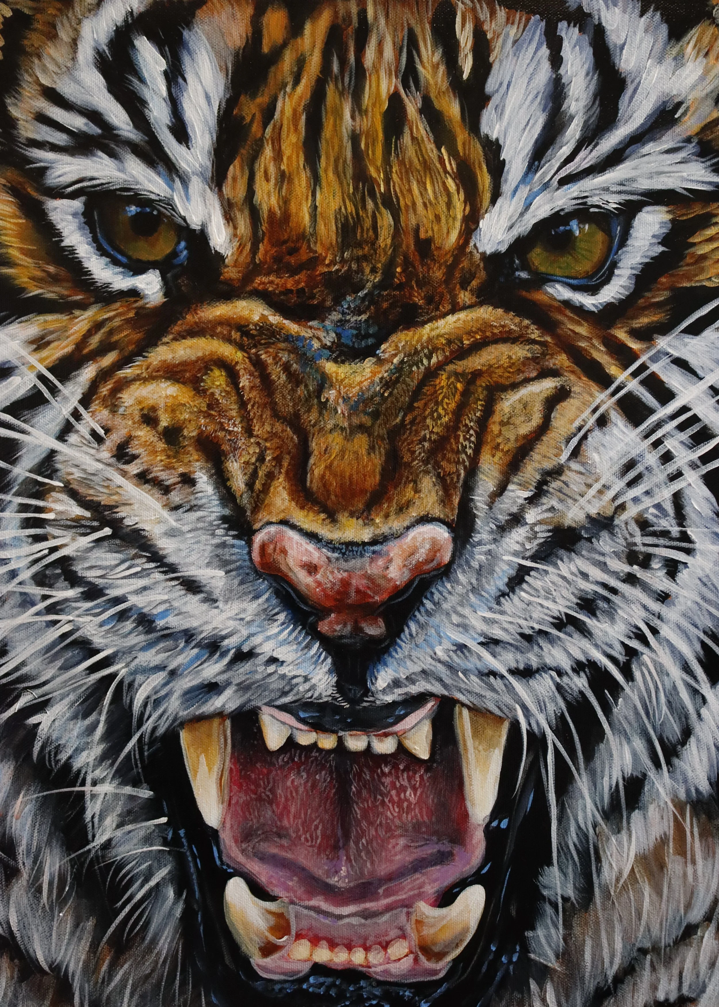 "Disgruntled Hello" 
16" x 20" 
Acrylic on Gallery canvas 
Enquire to purchase.
Available June 1st, 2026