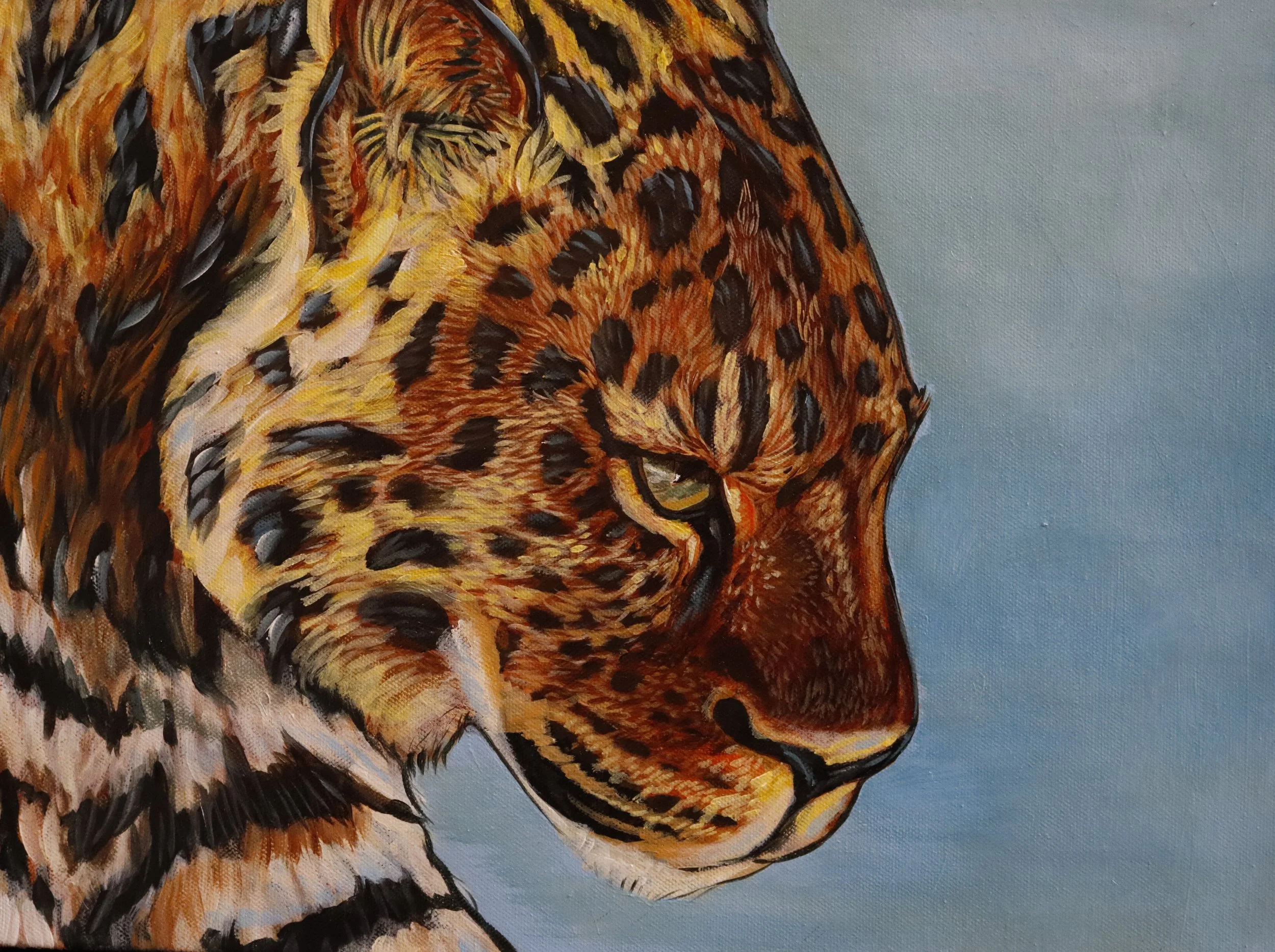 "Friend in Waiting" 
16" x 12" 
Acrylic on Gallery Canvas
Enquire to purchase. 
Available June 1st, 2026