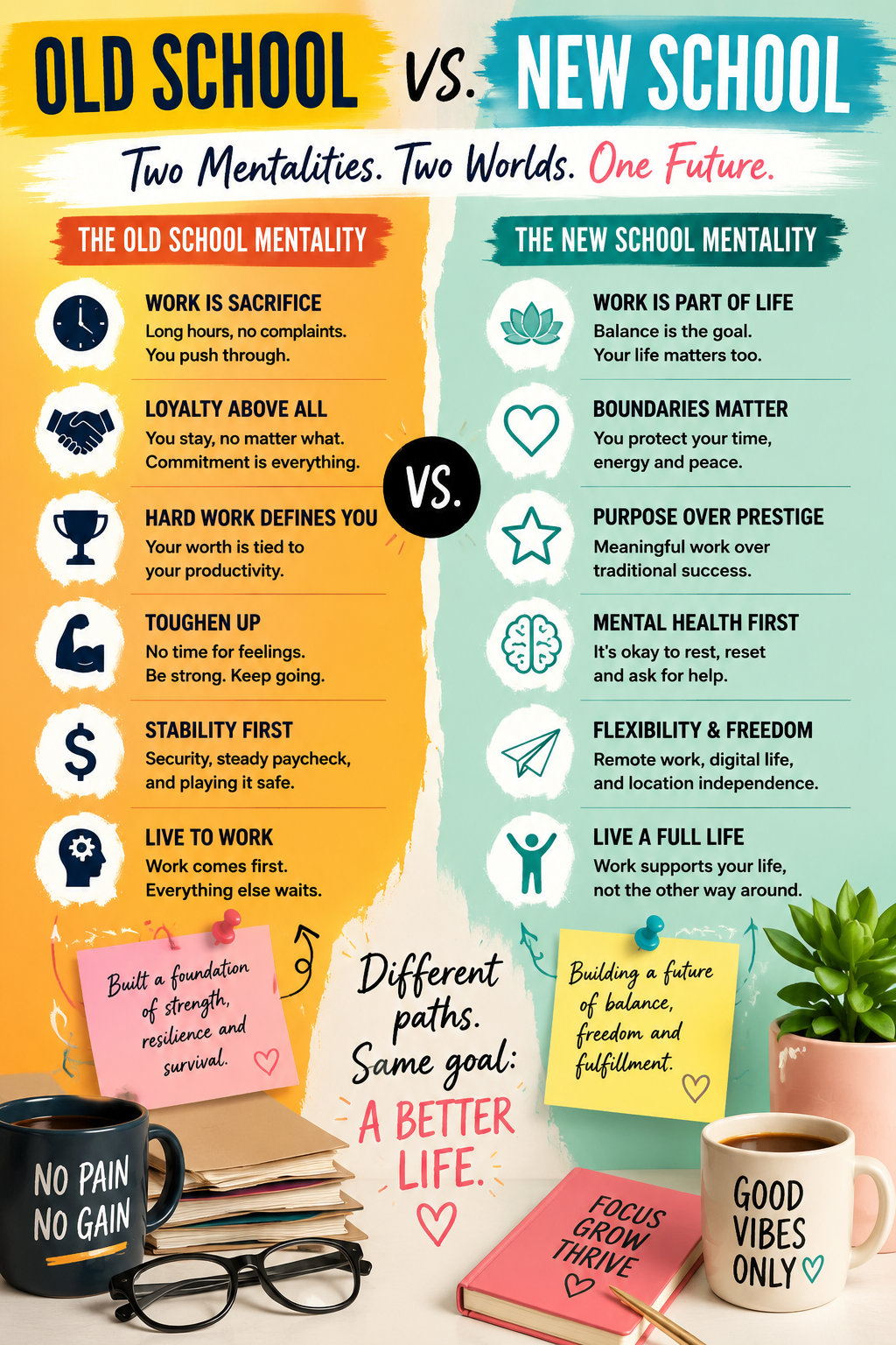 Old School Work Ethic vs. Modern Work Culture