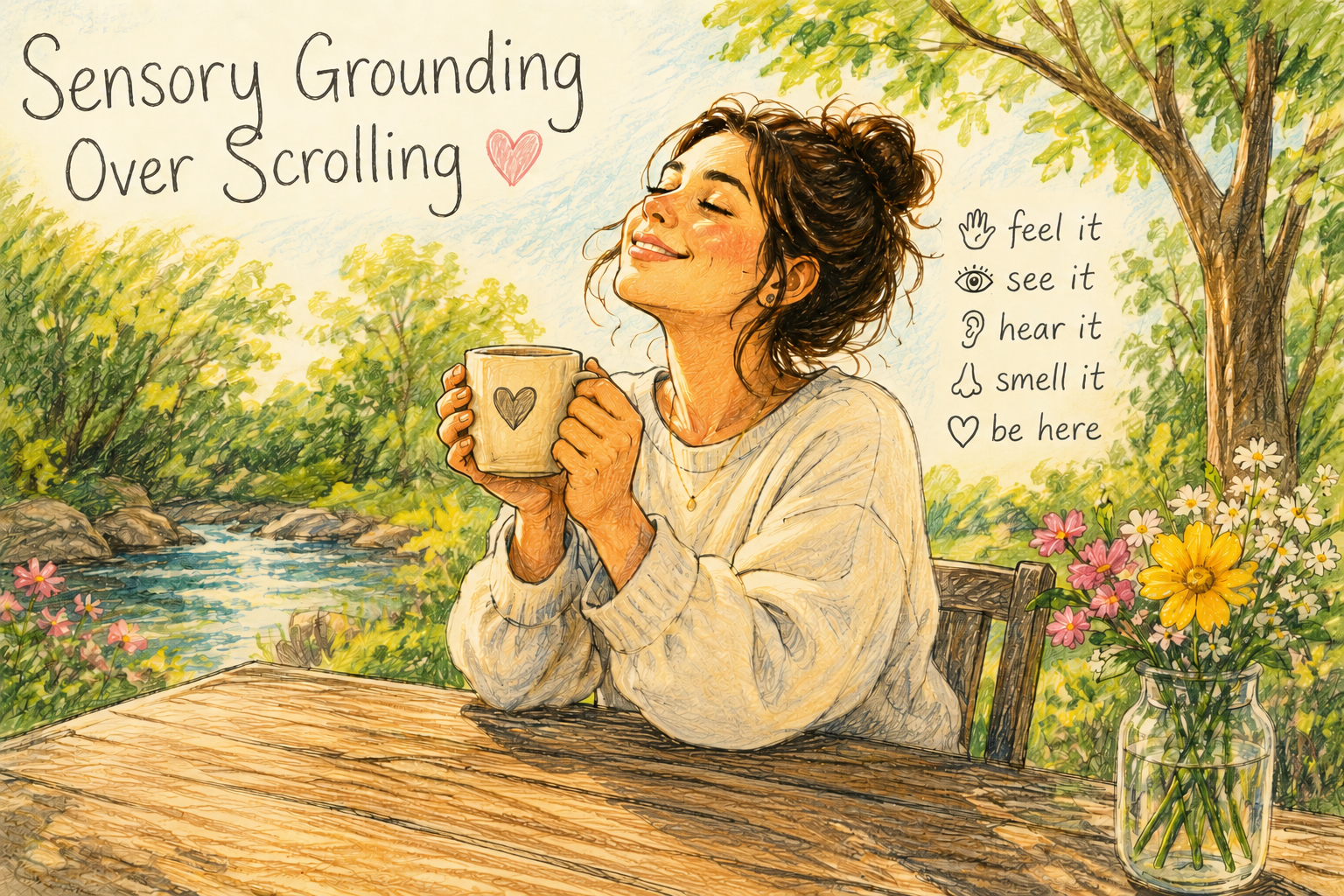 Sensory Grounding Over Scrolling: The Simple Habit That Brings You Back to Life