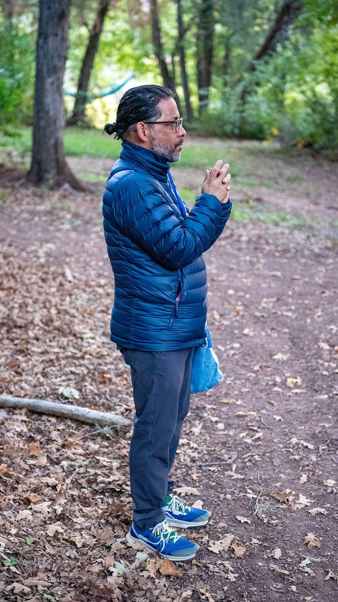 Illuman Man contemplating Spirituality at an Awaken Event