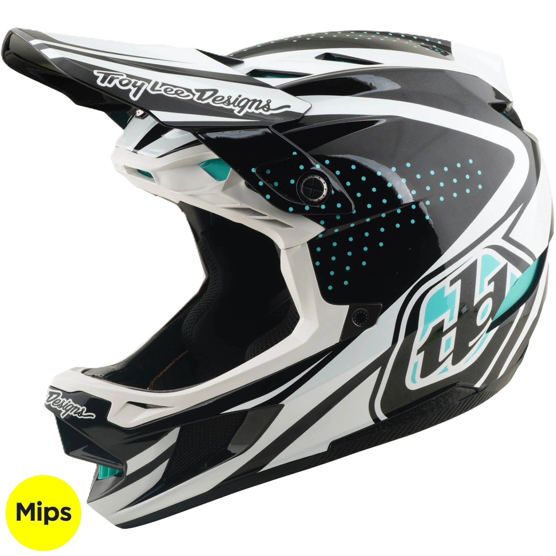 TLD D4 Polyacrylite MIPS Helmet The Line - Charcoal/White