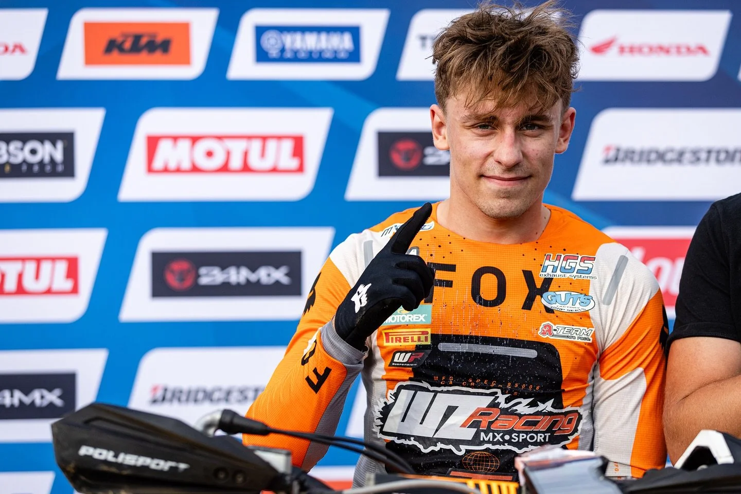 motocross rider portrait in racing gear