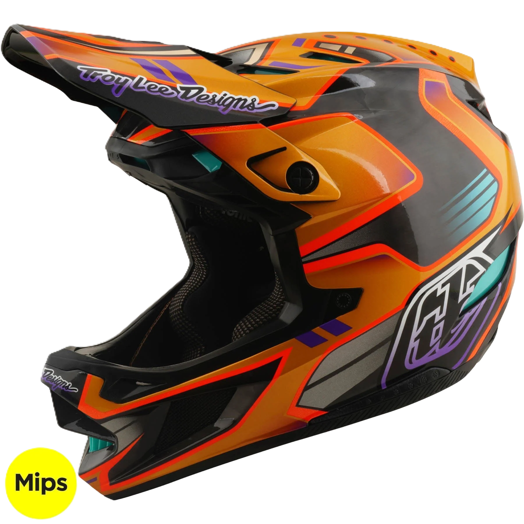 TLD D4 Carbon MIPS Helmet Crest - Gold
