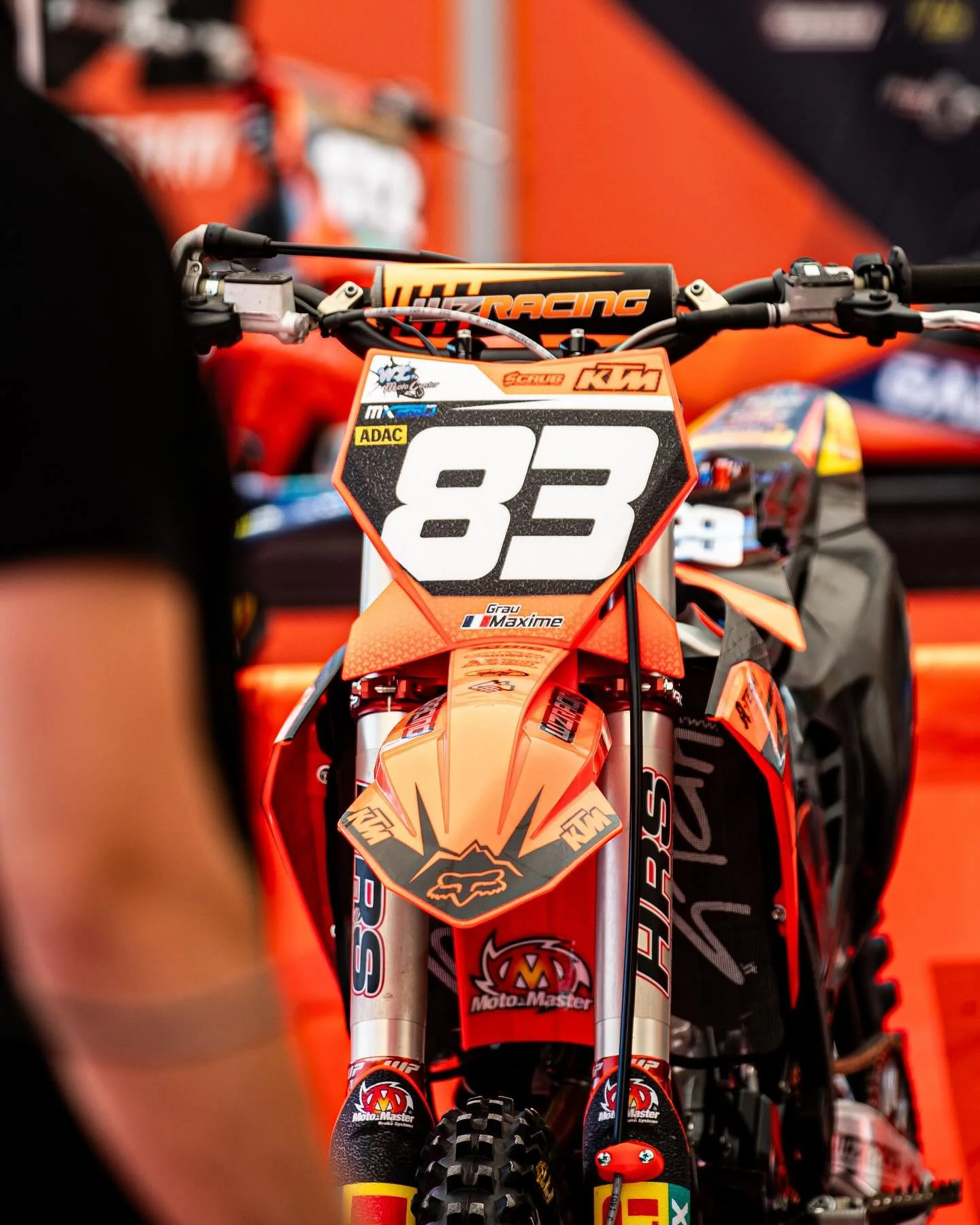 KTM motocross bike front number plate