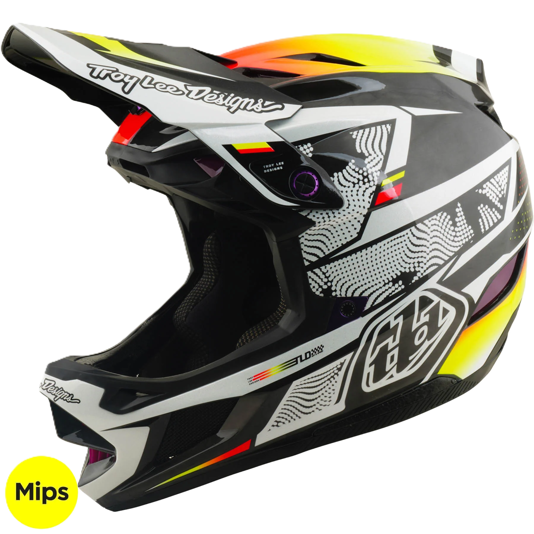 TLD D4 Carbon MIPS Helmet Lined Up - Black