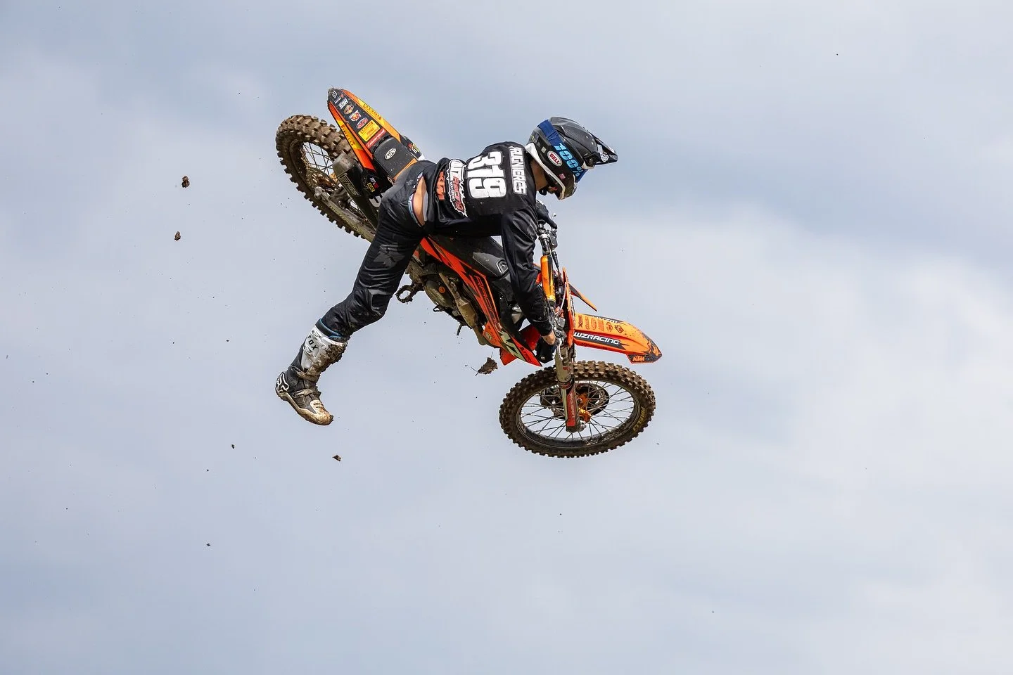 motocross rider performing bogle whip