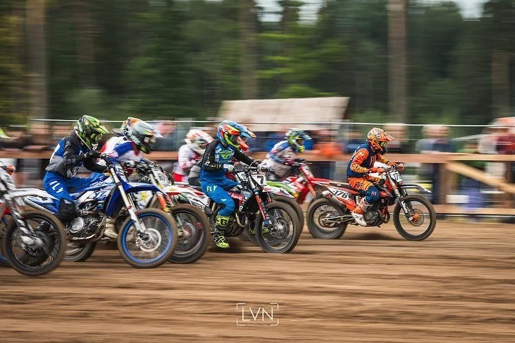 Motocross race competetive start straight