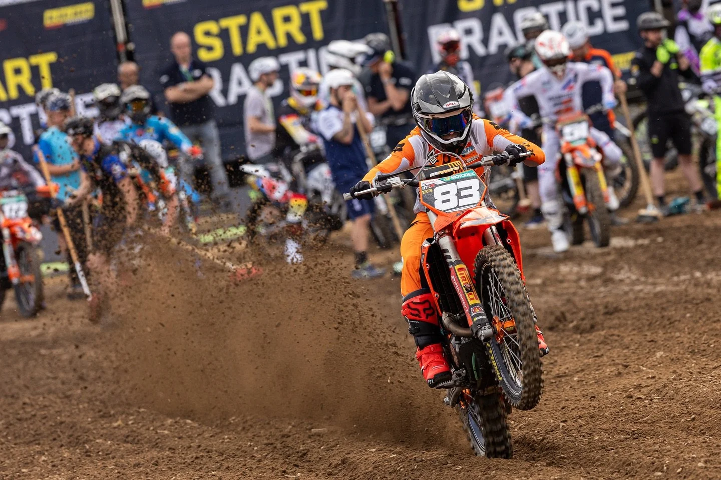 motocross start practice action