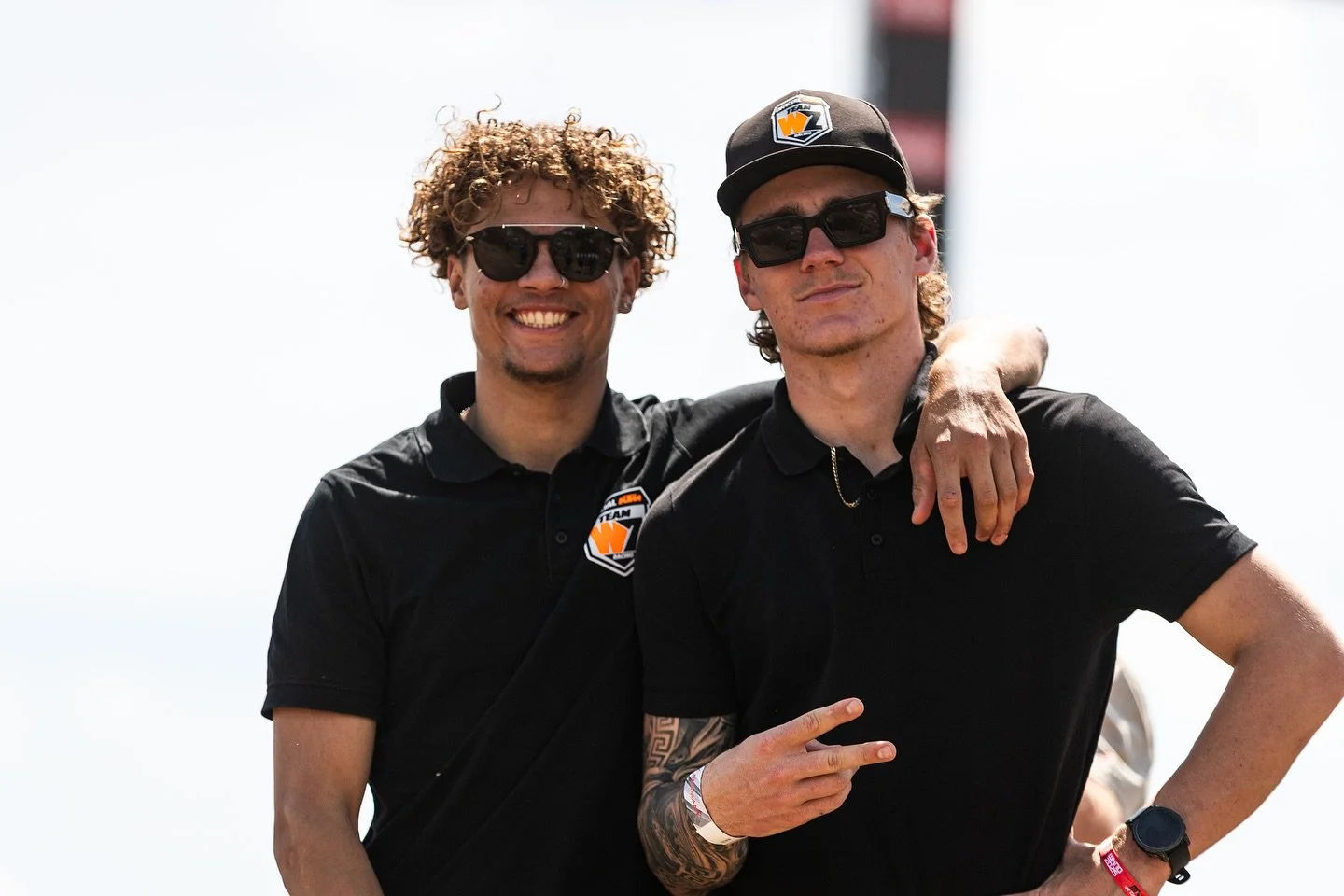 motocross team riders casual portrait