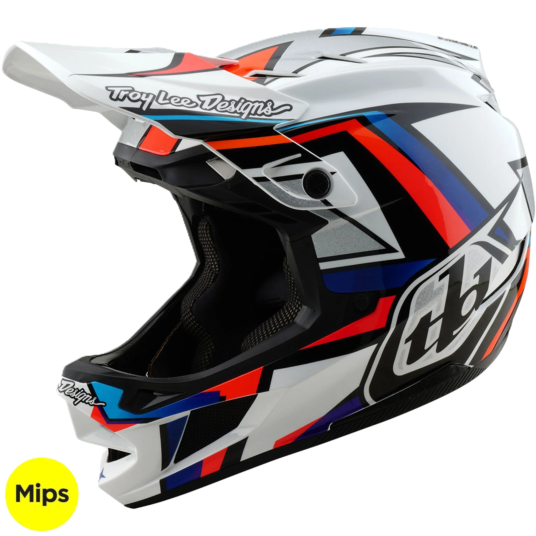 TLD D4 Composite MIPS Helmet Frames - White/Silver