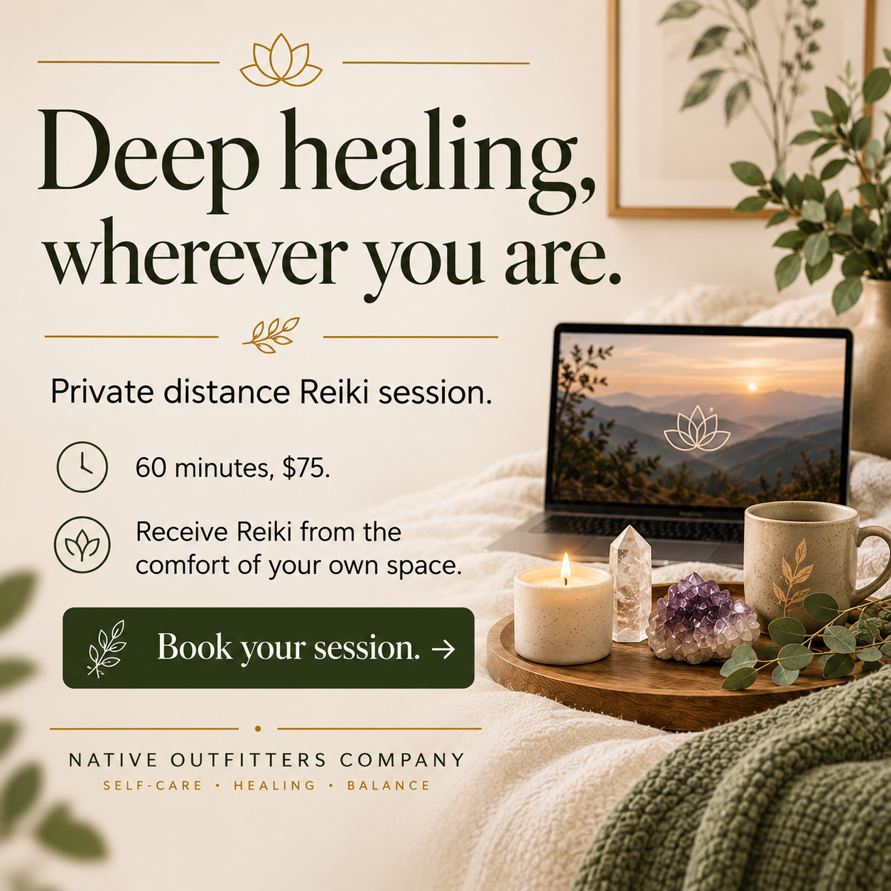 Deep Healing 60-minute Distance Session