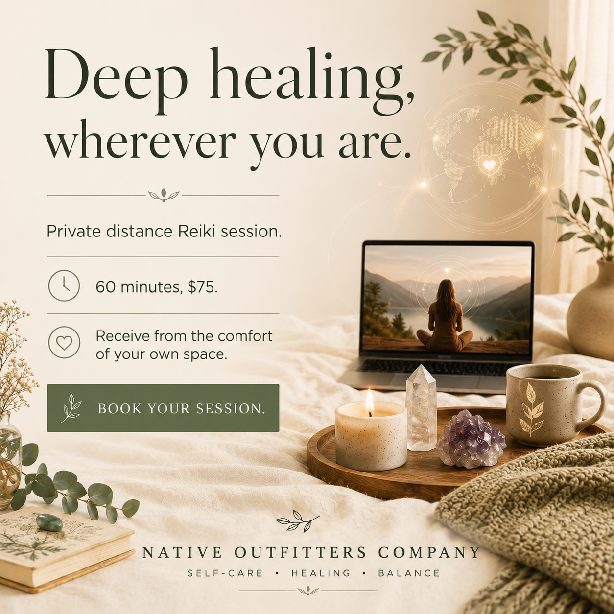 Deep Healing 60-minute Distance Session
