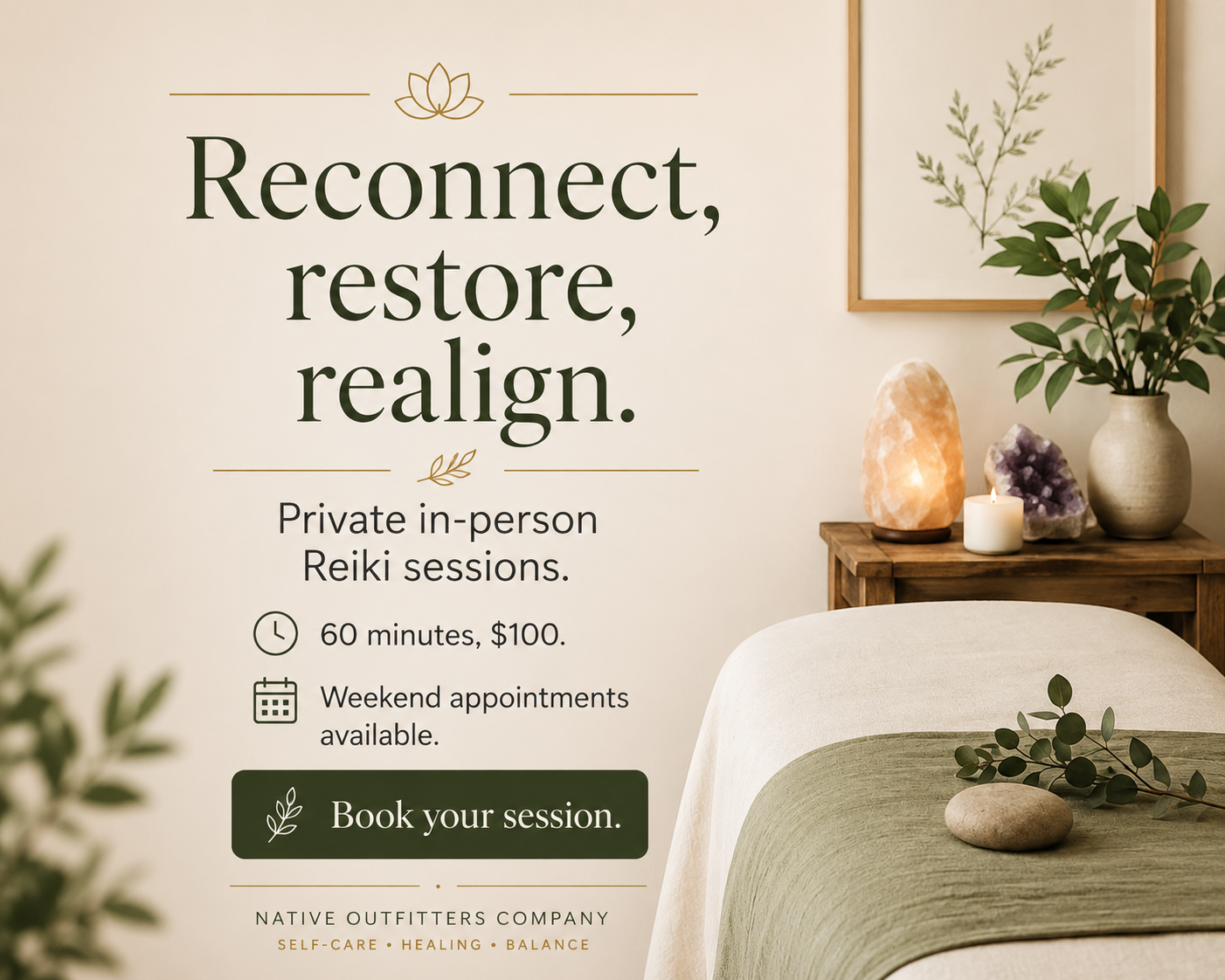 In-Person Reiki Session - 60 Minutes