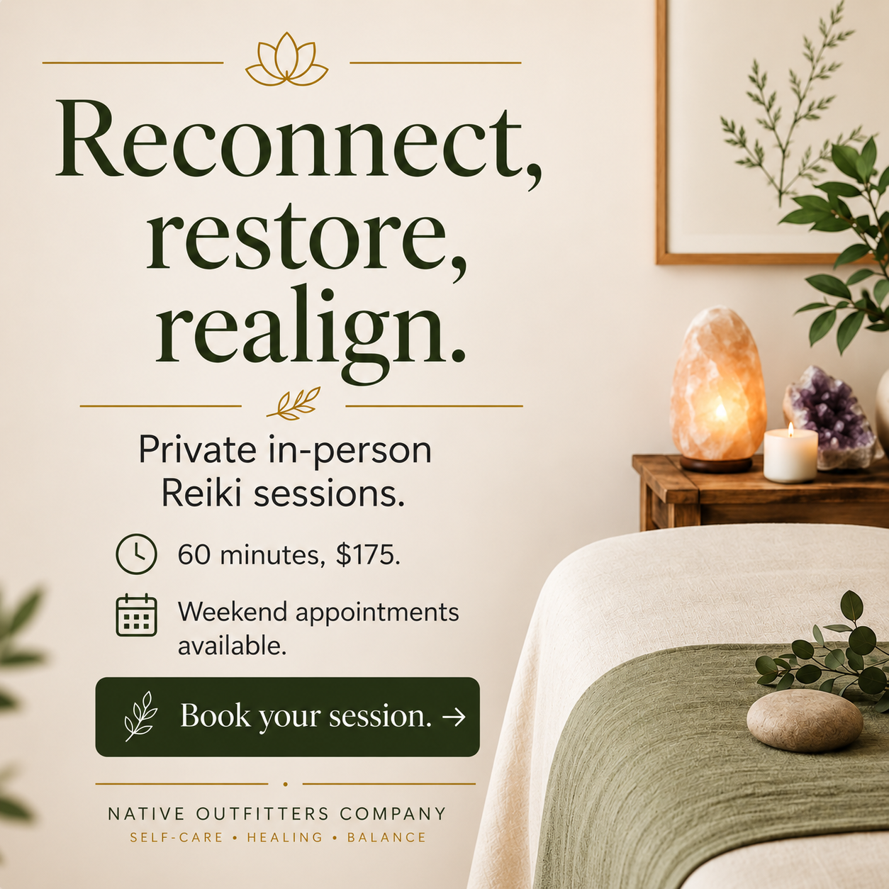 In-Person Reiki Session - 60 Minutes