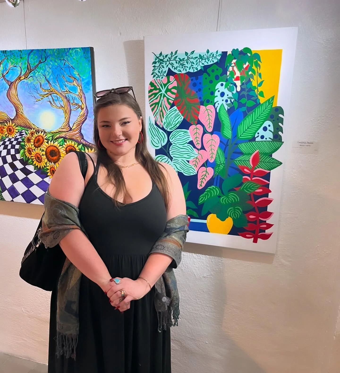 Featured two paintings at @sobogallery &lsquo;carnival of color&rsquo; exhibit 🤩🪴💐 thanks to @wgart_association for having me and go check it out before February 15!! 💝🖼️🖌️