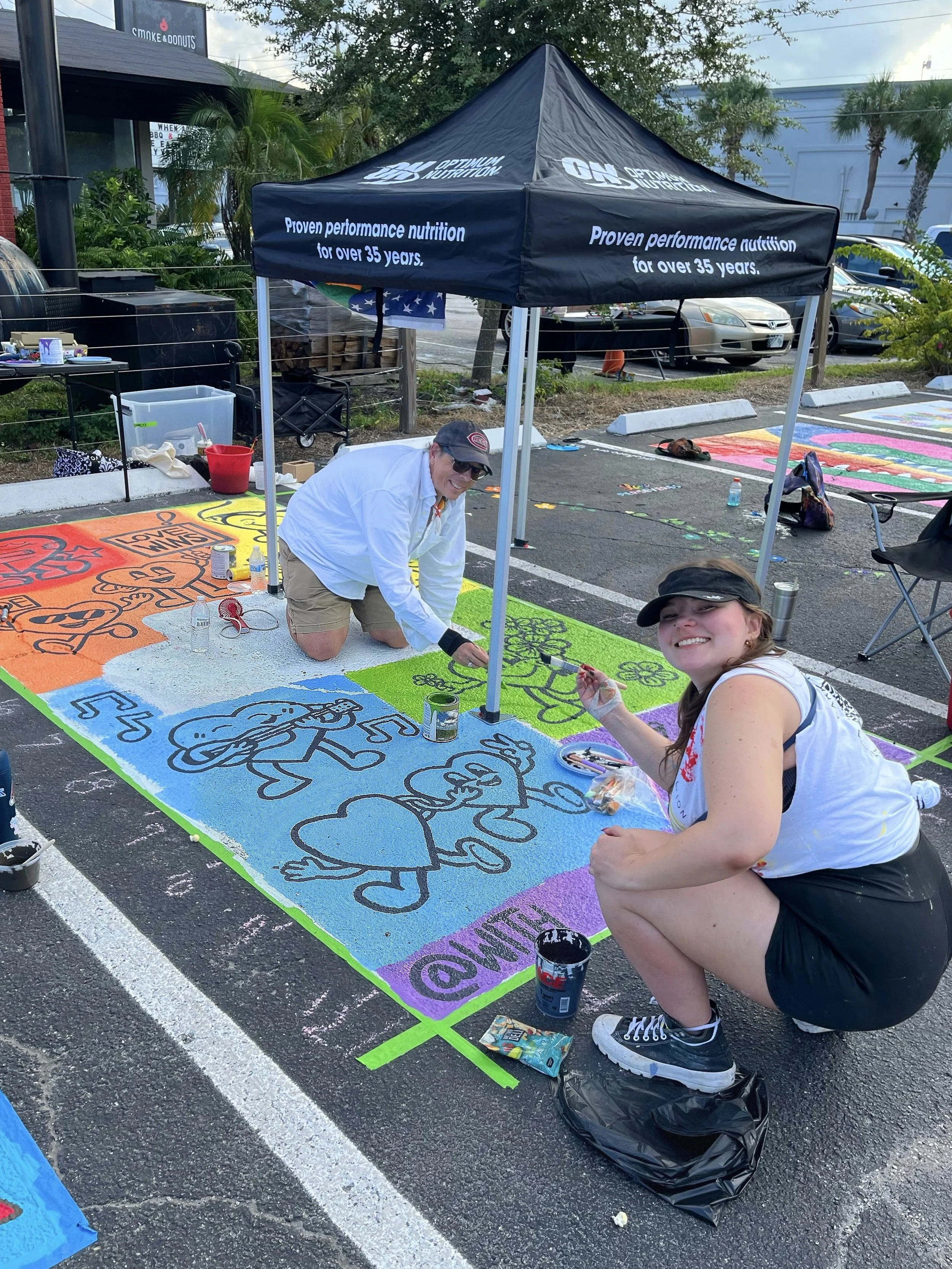Se7enbites' Parking Spaces for Pride Mural Event