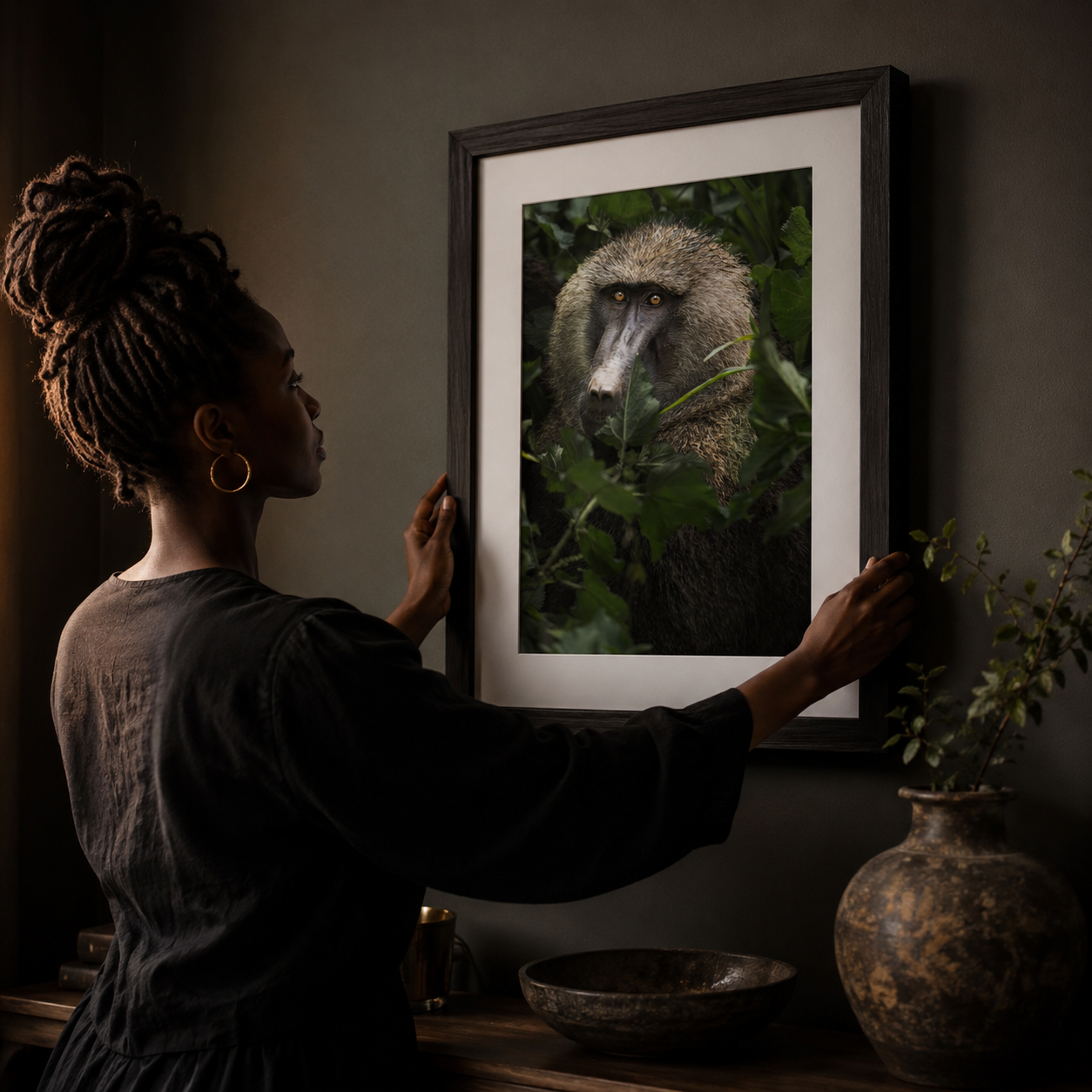 The Hidden Gaze: Baboon Print