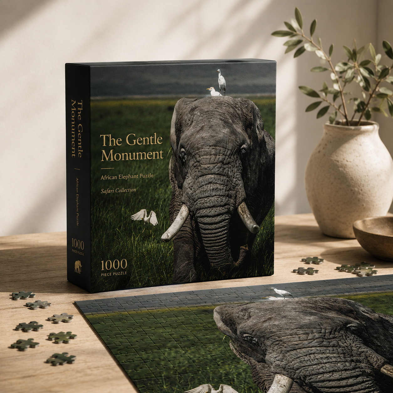 The Gentle Monument: African Elephant Puzzle