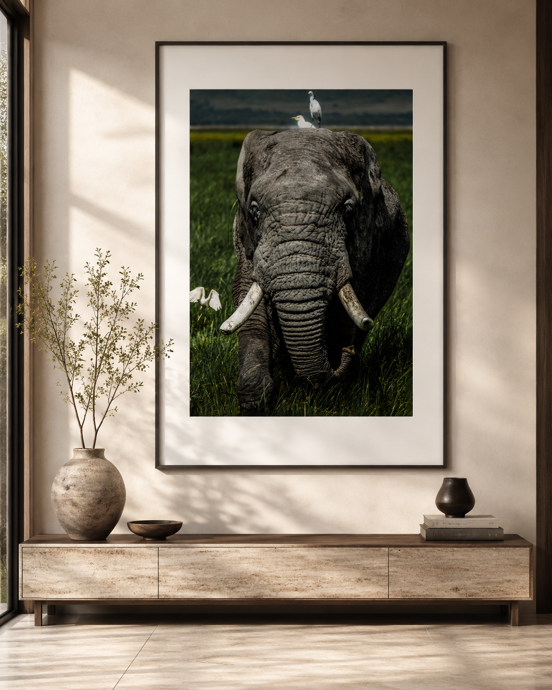 The Gentle Monument framed print mockup