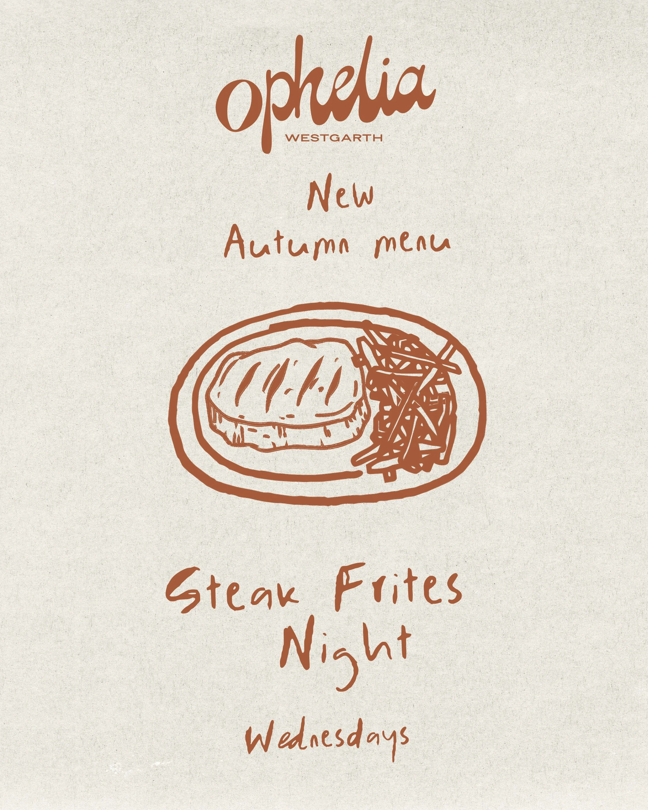 Steak Frites Menu - Autumn